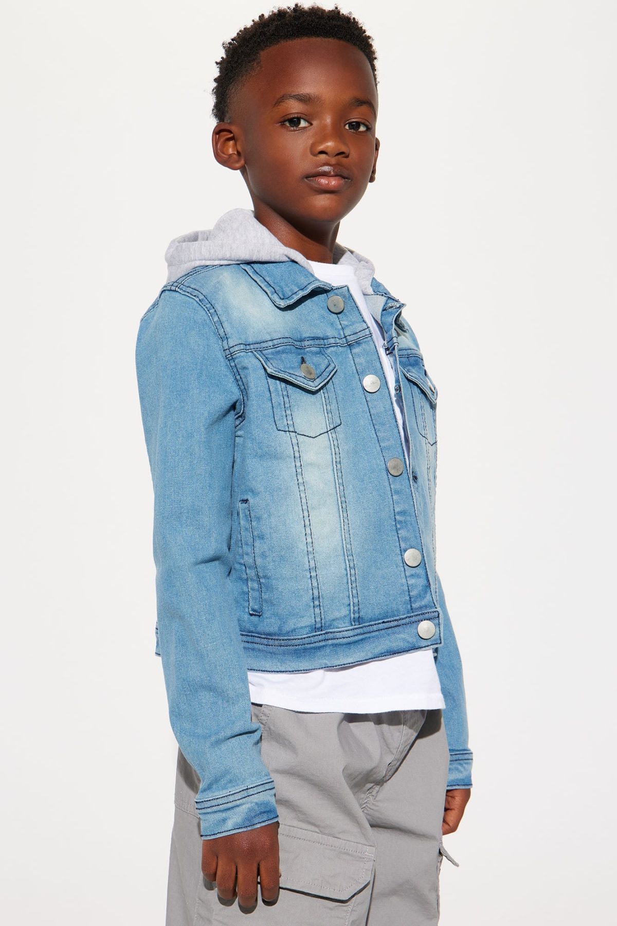 Mini Easy Does It Washed Denim Jacket - Blue Wash