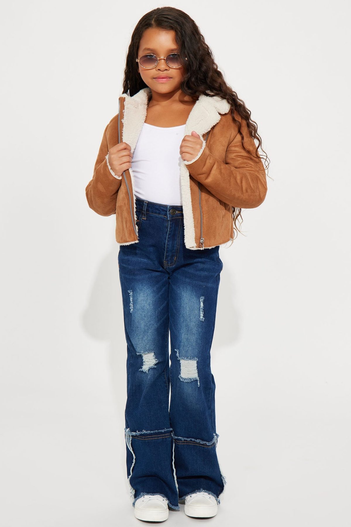 Mini Cold Yet Cute Moto Jacket - Brown