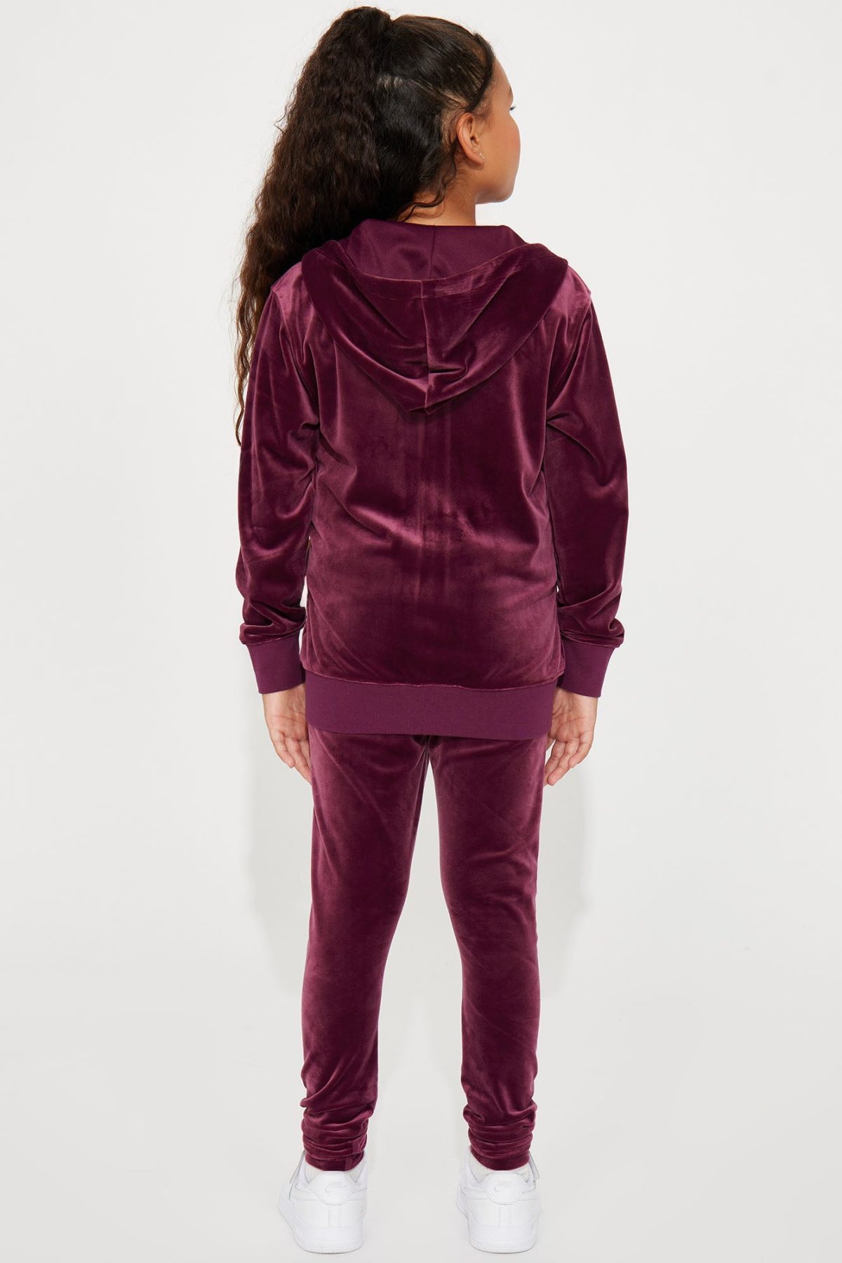 Mini OG Friend Soft Velour Legging Set - Burgundy