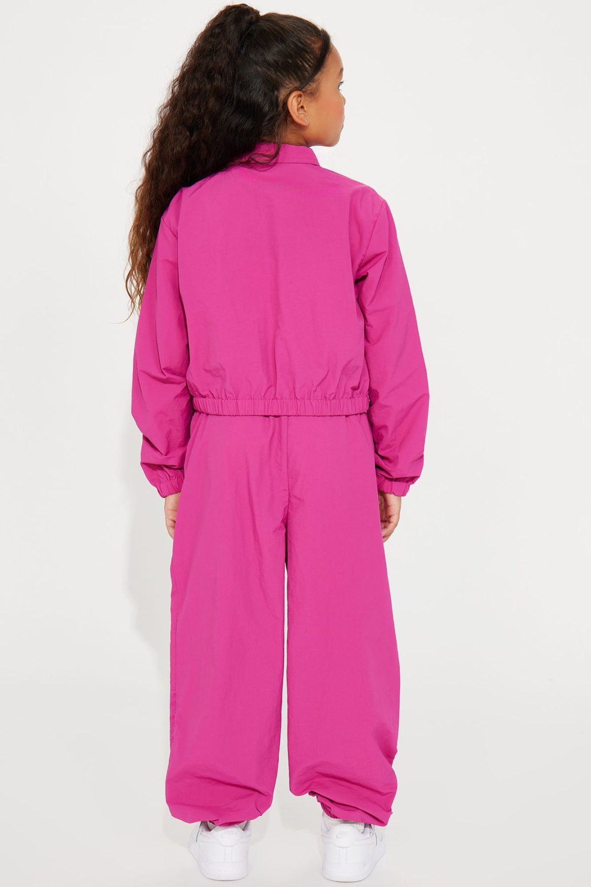 Mini Windy Breaker Pant Set - Fuchsia