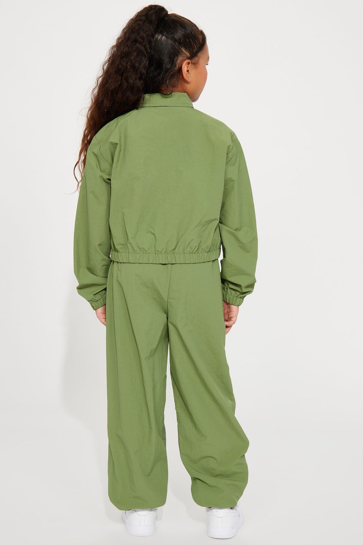 Mini Windy Breaker Pant Set - Olive