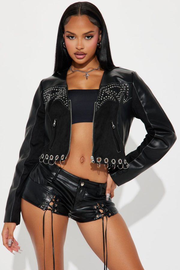 Wild Child Studded Jacket - Black