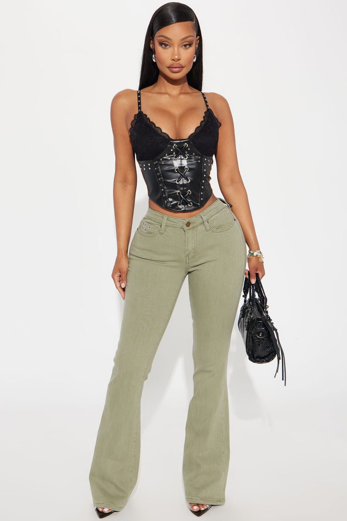 Tell Me Something Flare Pant - Olive