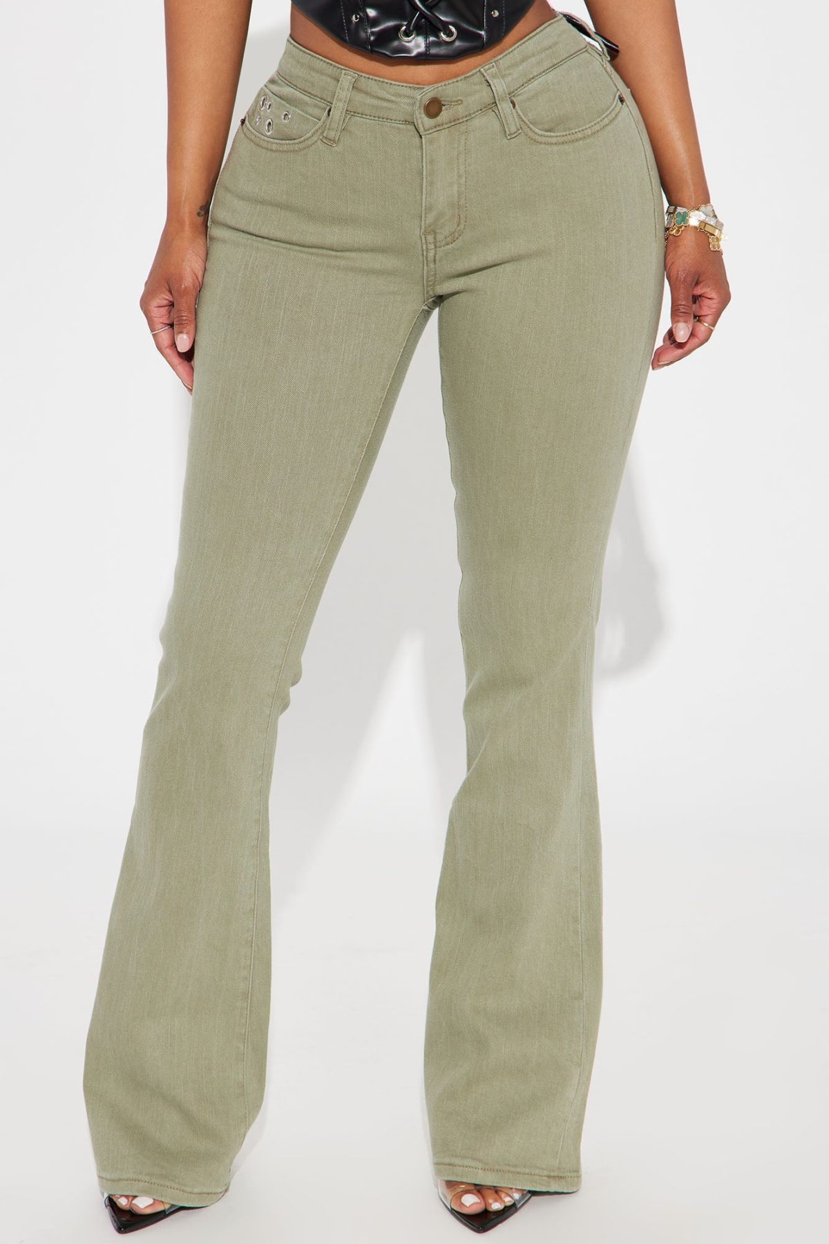 Tell Me Something Flare Pant - Olive