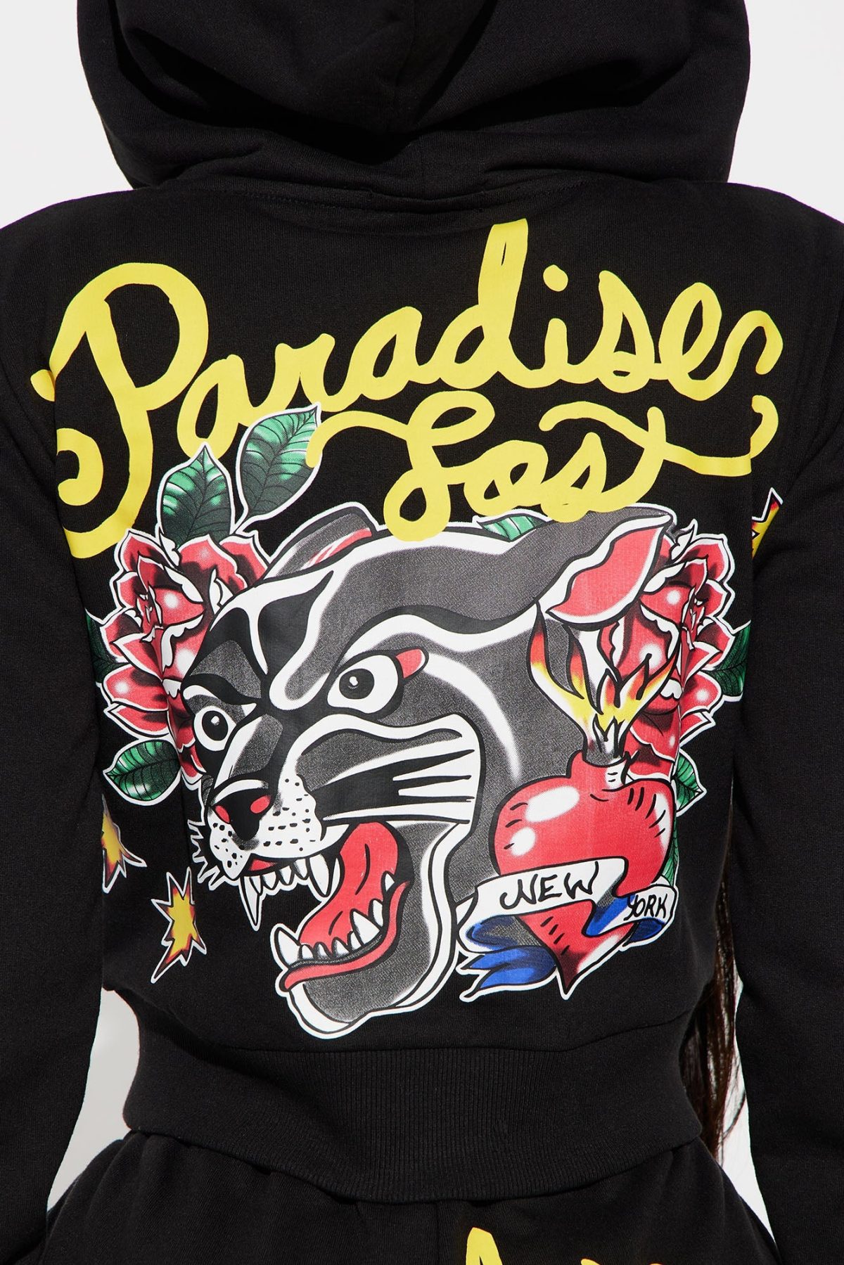 Panther Paradise Lost Zip Front Hoodie - Black