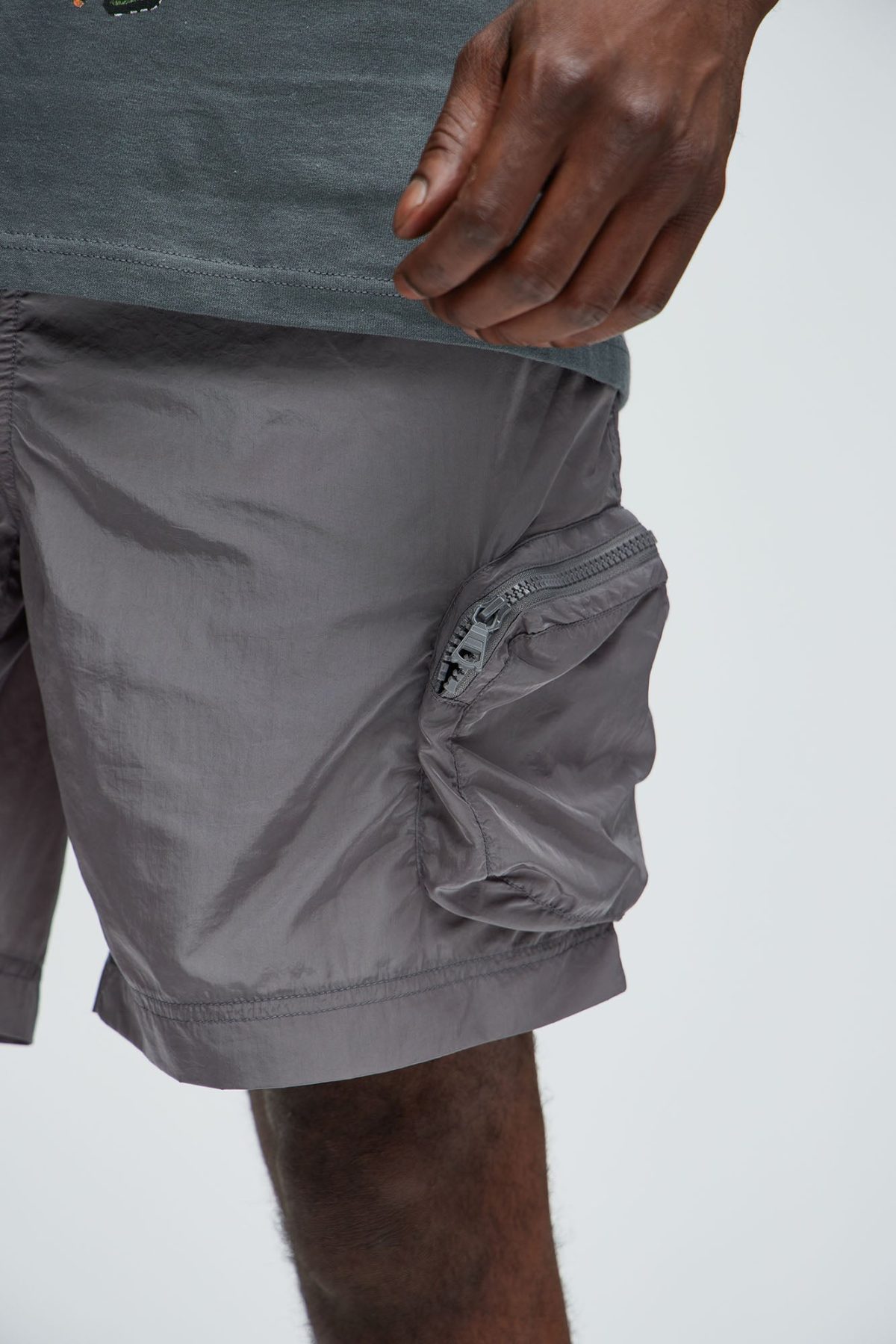 Noah Belted Shorts - Grey