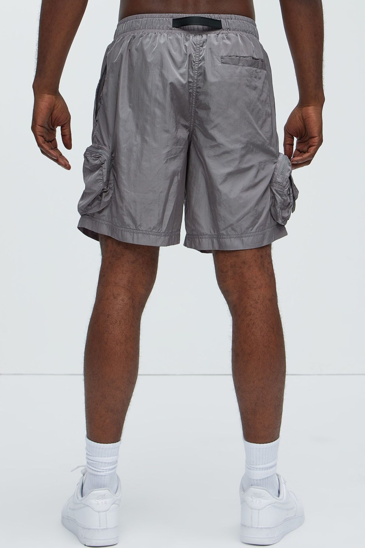 Noah Belted Shorts - Grey