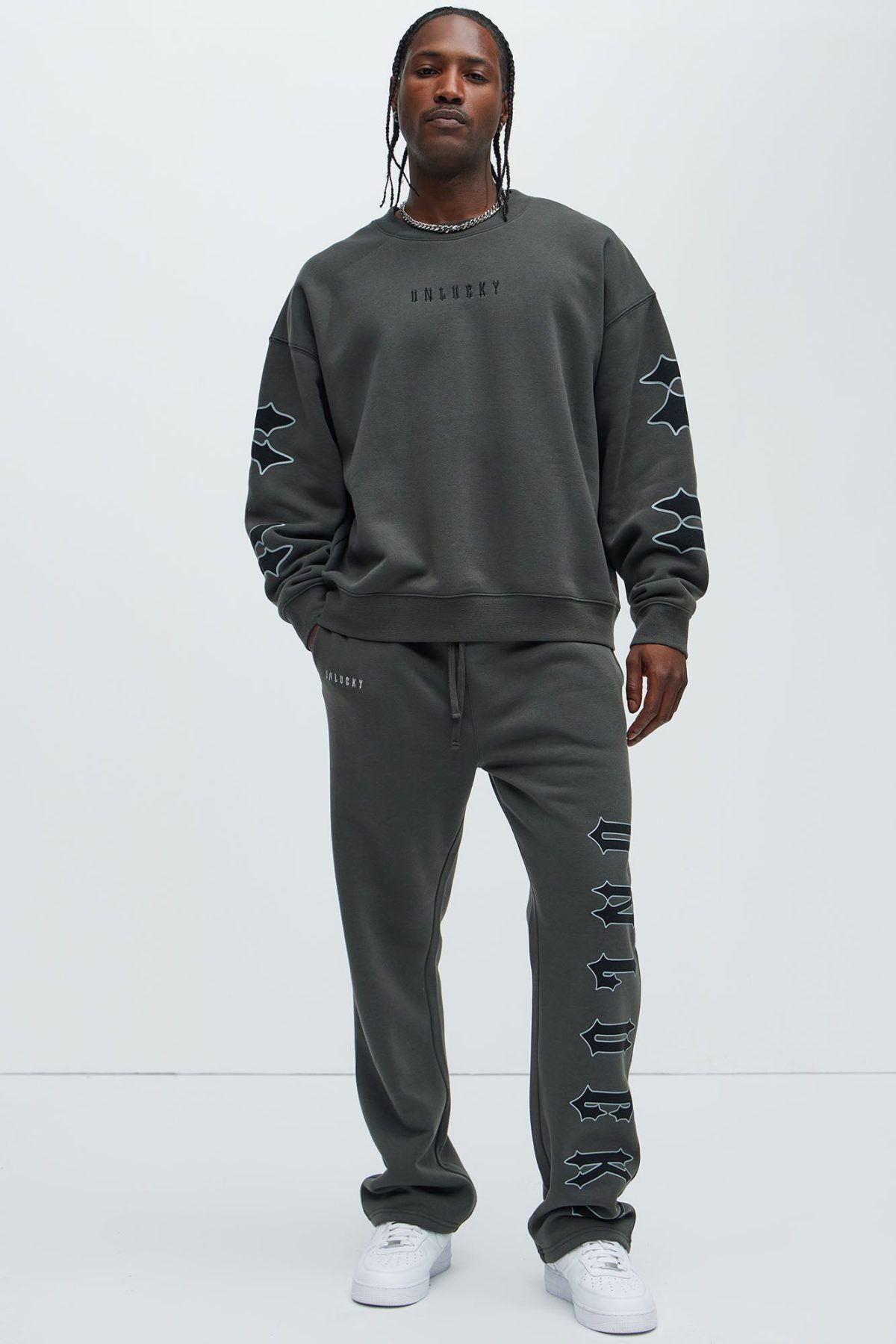 Unlucky Crew Neck Sweater - Black