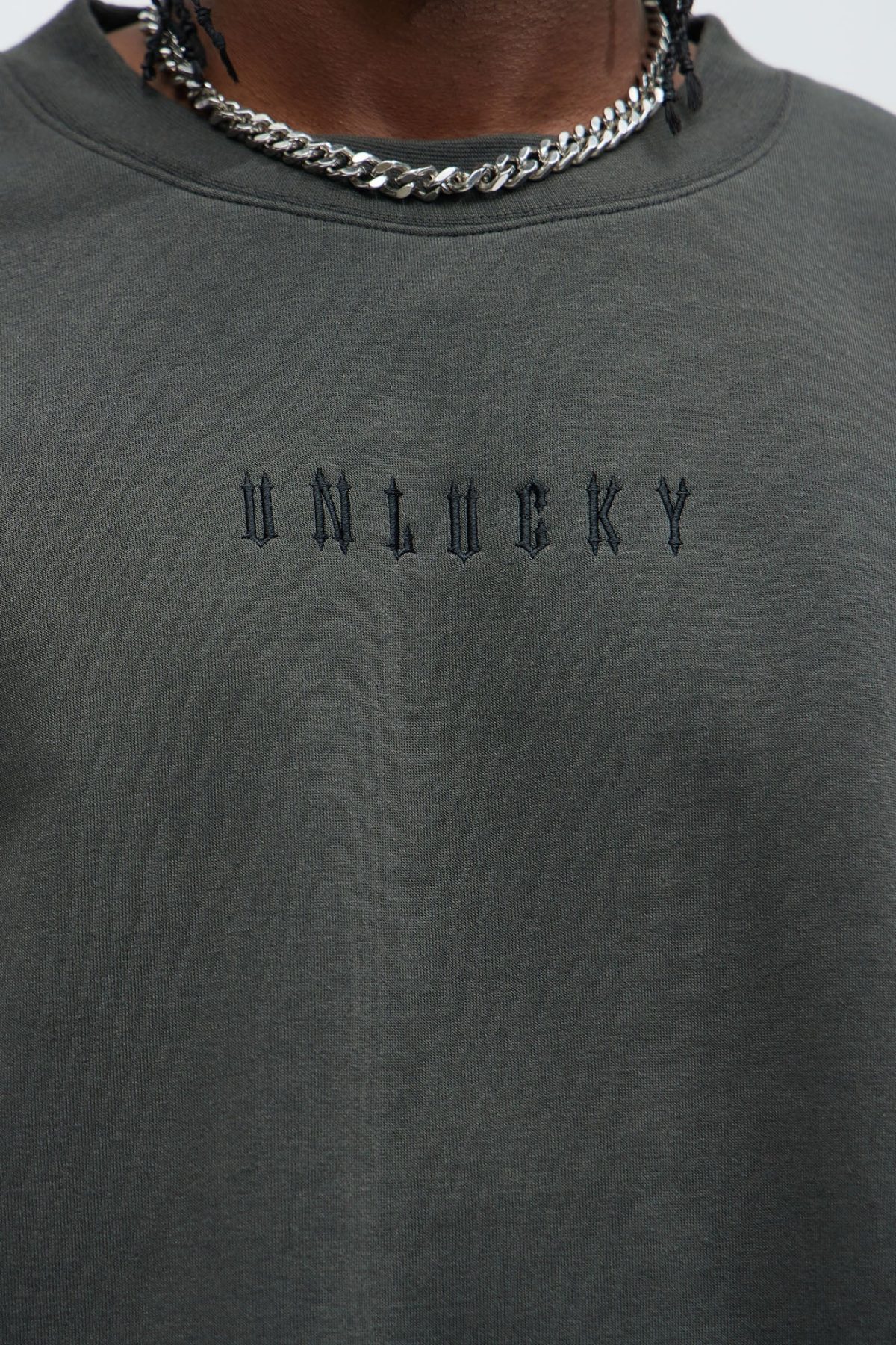 Unlucky Crew Neck Sweater - Black