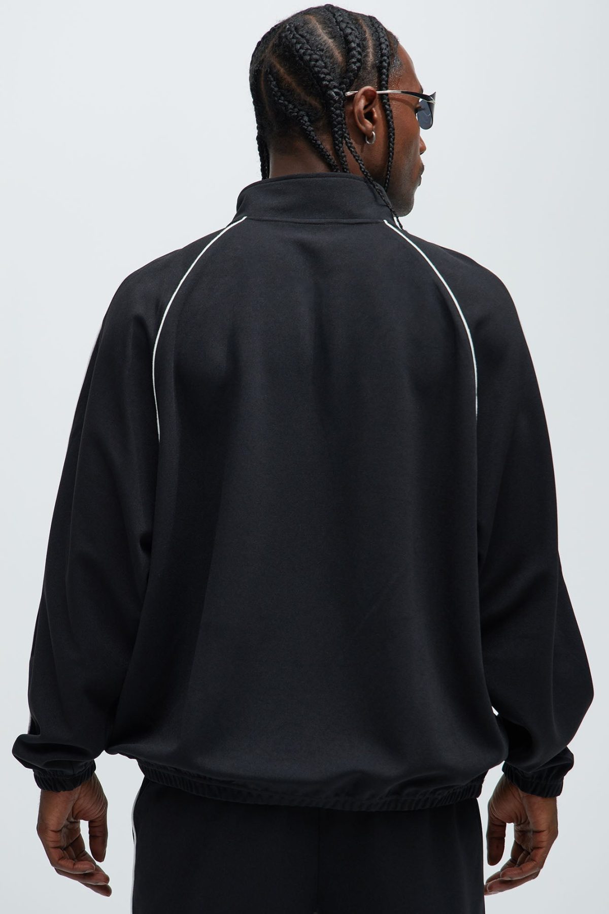 Terry Track Anorak - Black