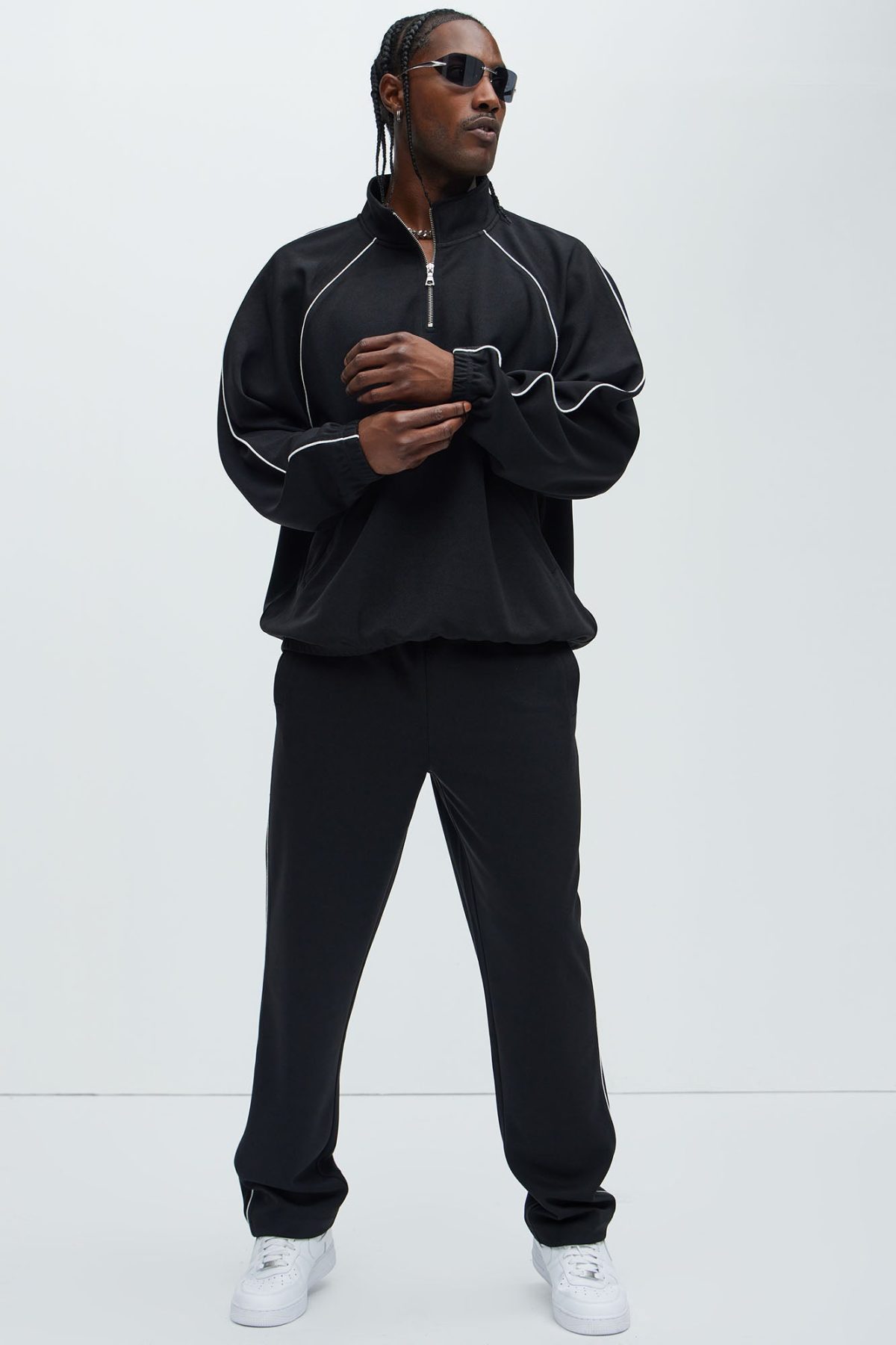 Terry Relaxed Trackpant - Black