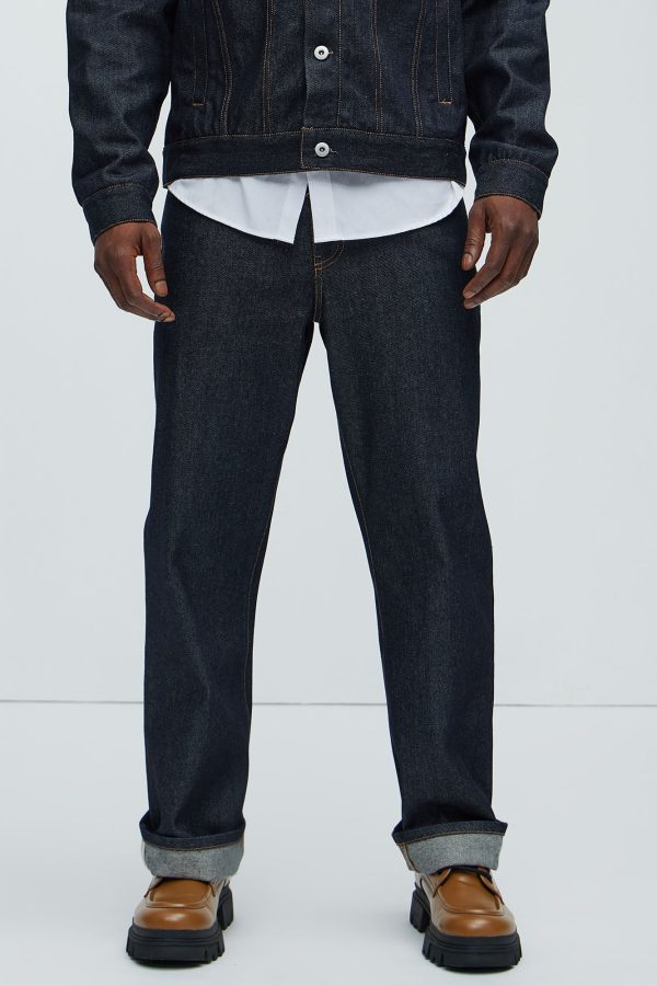 Collin Raw Denim Straight Jeans - Indigo