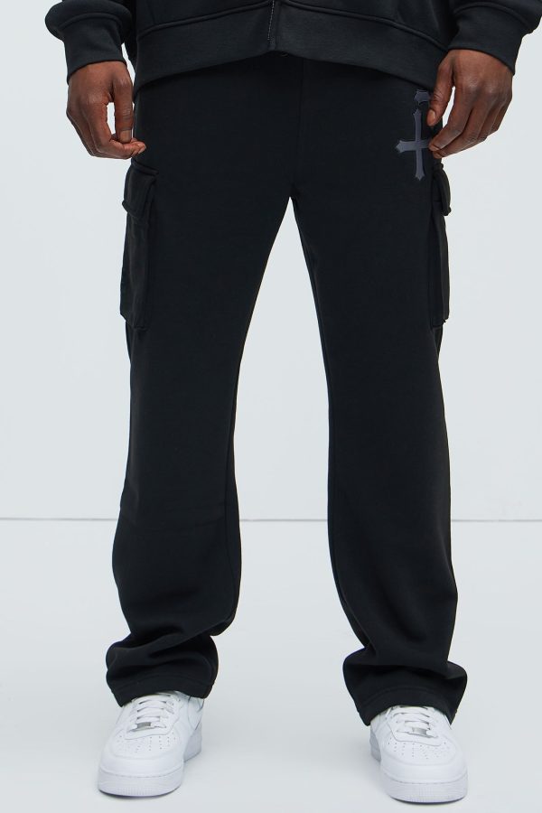 Crosses Cargo Sweatpant - Black