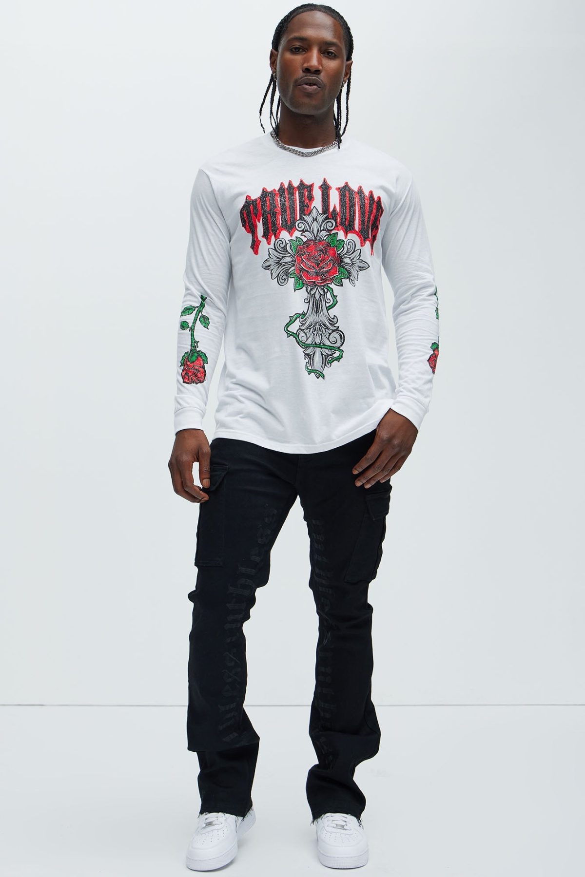 True Love Forever Long Sleeve Tee - White