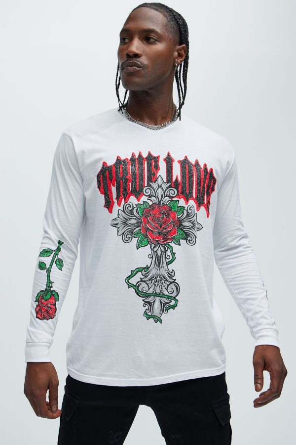 True Love Forever Long Sleeve Tee - White