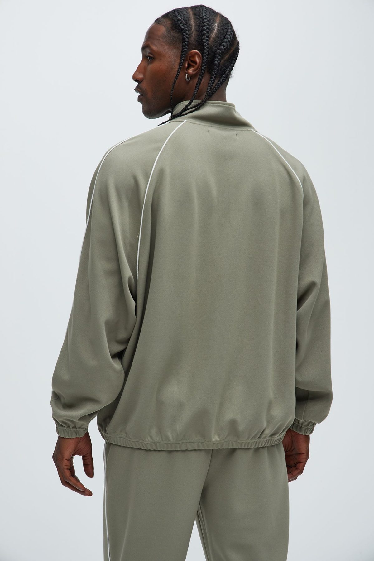 Terry Track Anorak - Olive