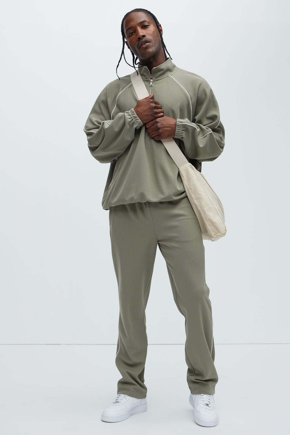 Terry Relaxed Trackpant - Olive