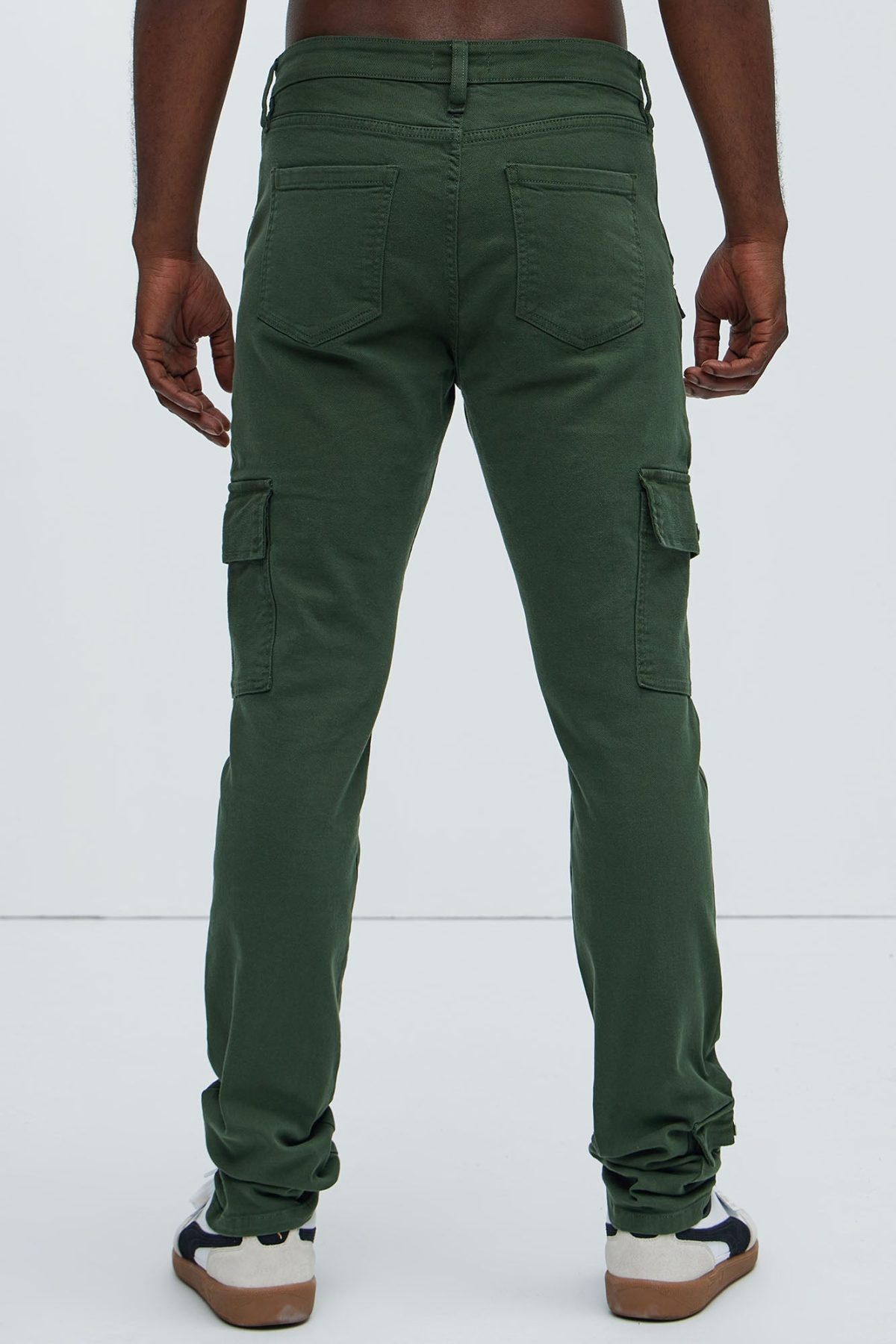 I'm Feeling Stacked Skinny Cargo Pants - Green