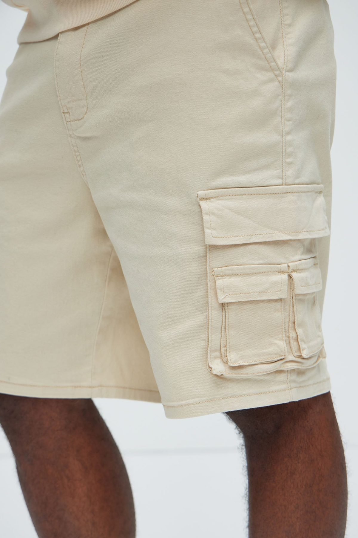 Landon Relaxed Cargo Shorts - Cream