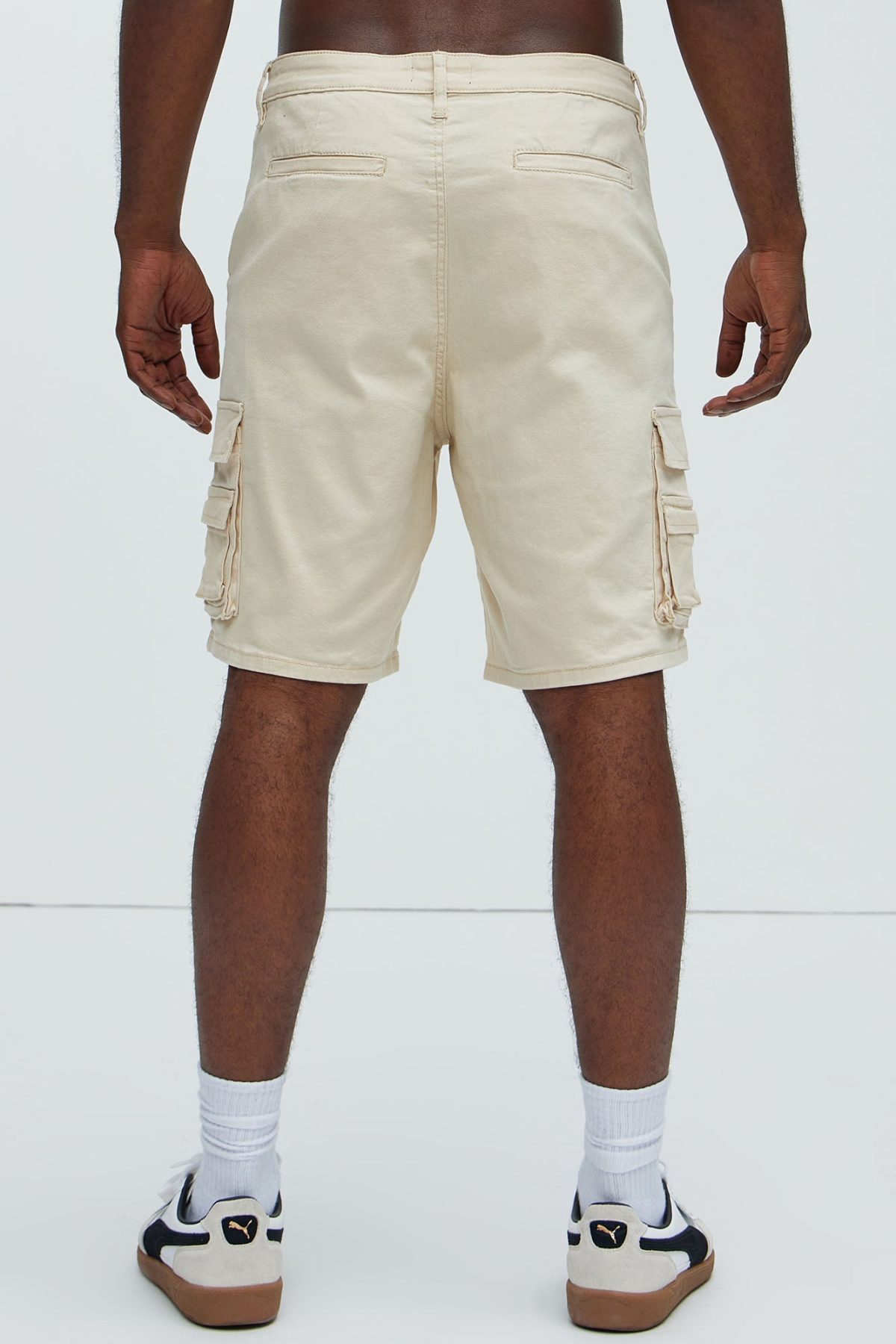 Landon Relaxed Cargo Shorts - Cream