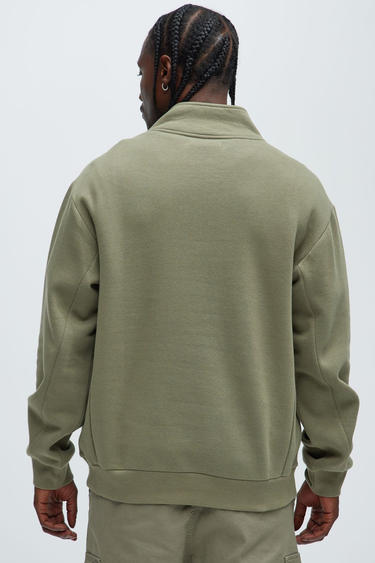 Tyson Quarter Zip Sweatshirt - Olive