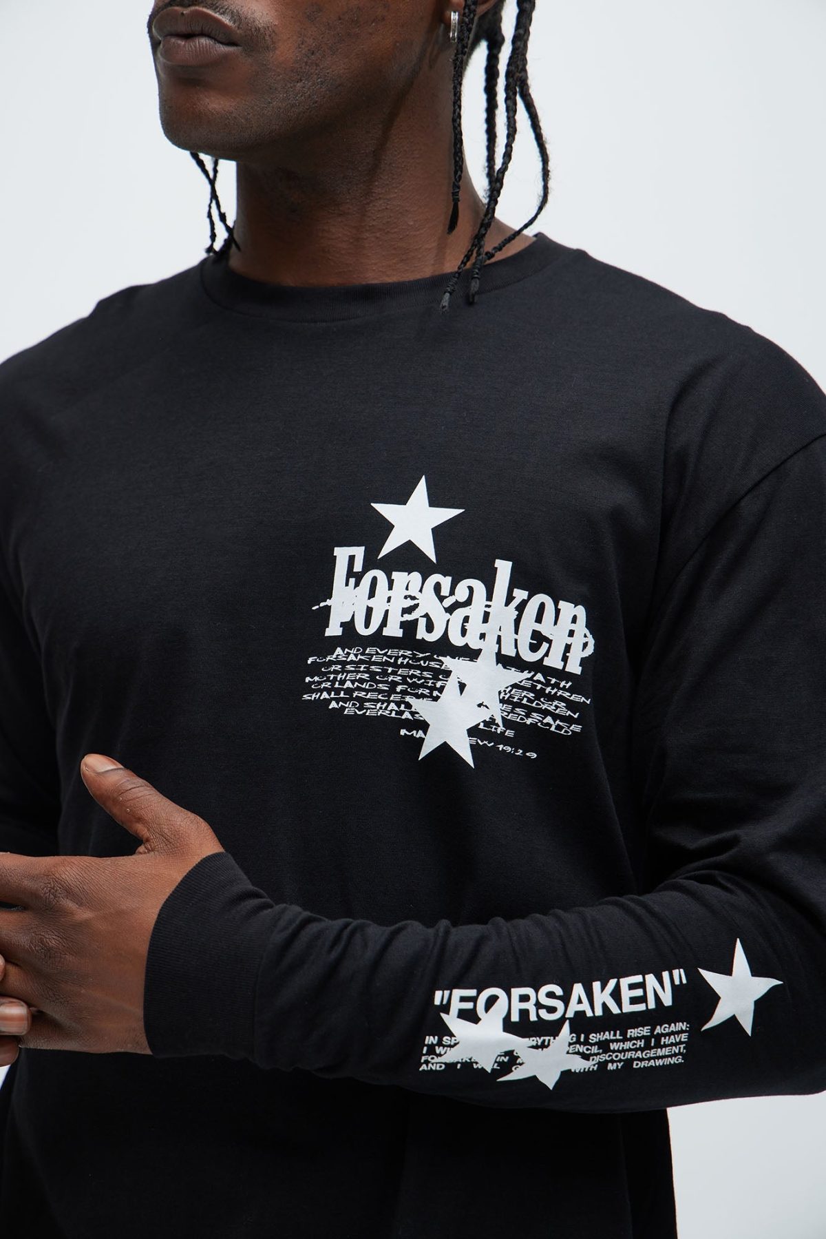 I Am Forsaken Long Sleeve Tee - Black