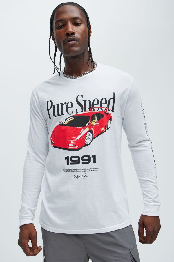 Pure Speed Long Sleeve Tee - White