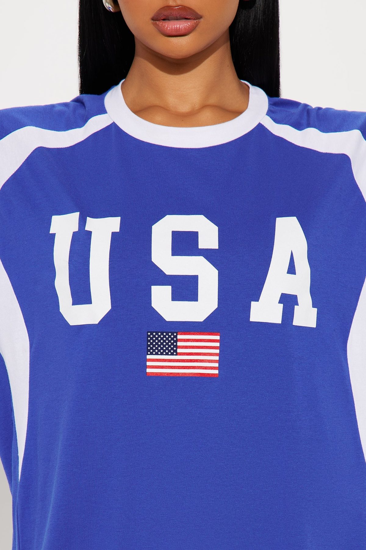 USA All Day Oversized Tee - Blue