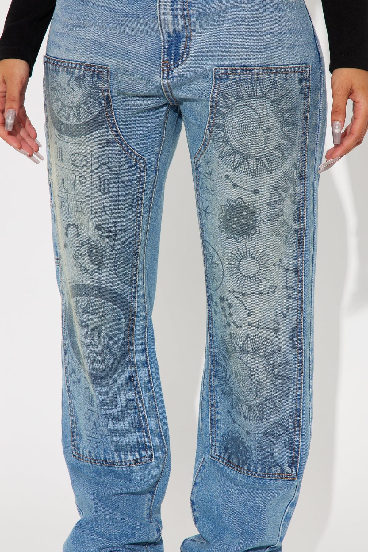 In The Stars Straight Utility Leg Jeans - Medium Wash