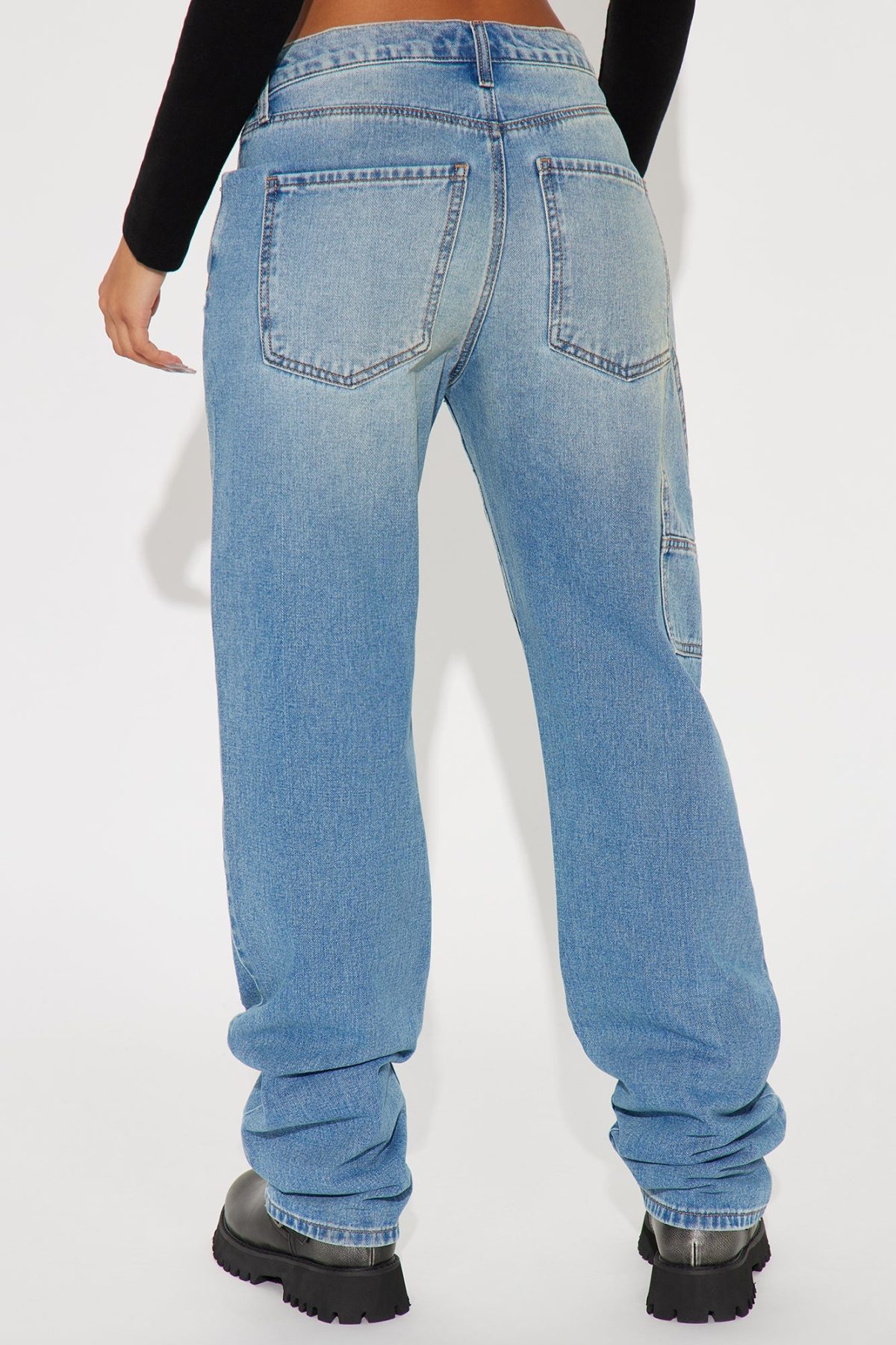 In The Stars Straight Utility Leg Jeans - Medium Wash