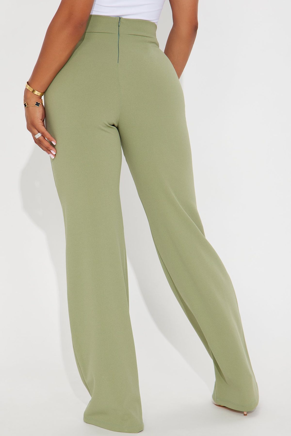 Victoria High Waisted Dress Pants - Sage