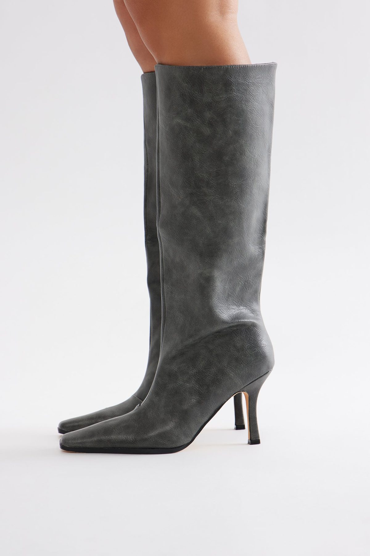 Direct Shade Knee High Boots - Grey