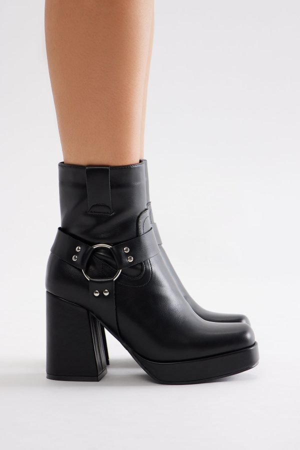 Show Me The Way Platform Booties - Black