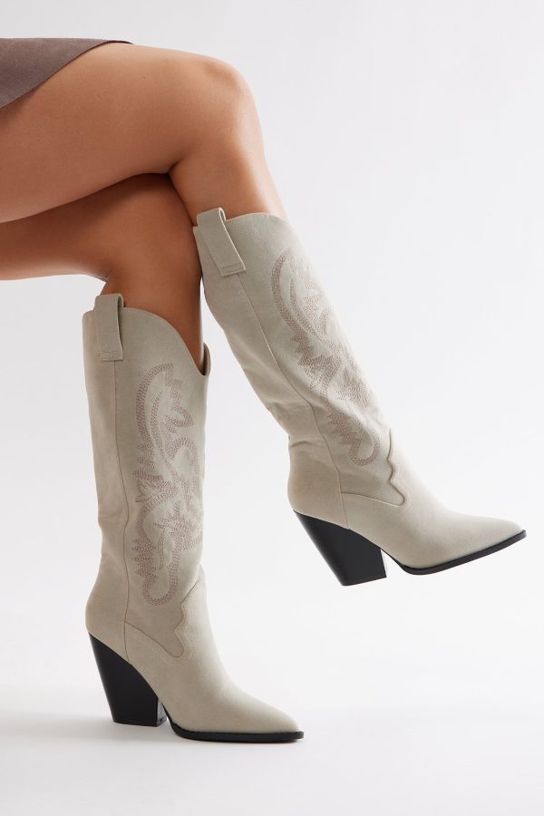 Texas Hold Em' Cowboy Boots - Taupe