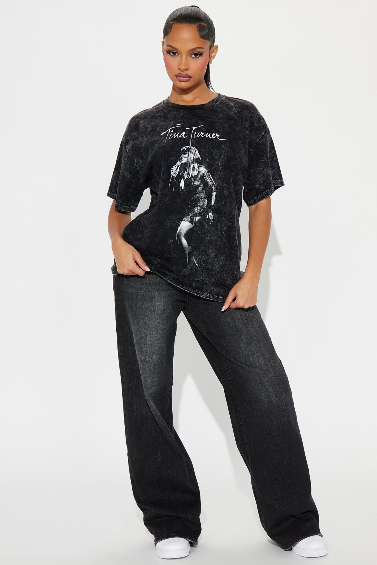 Tina Turner What's Love Washed Tee - Charcoal