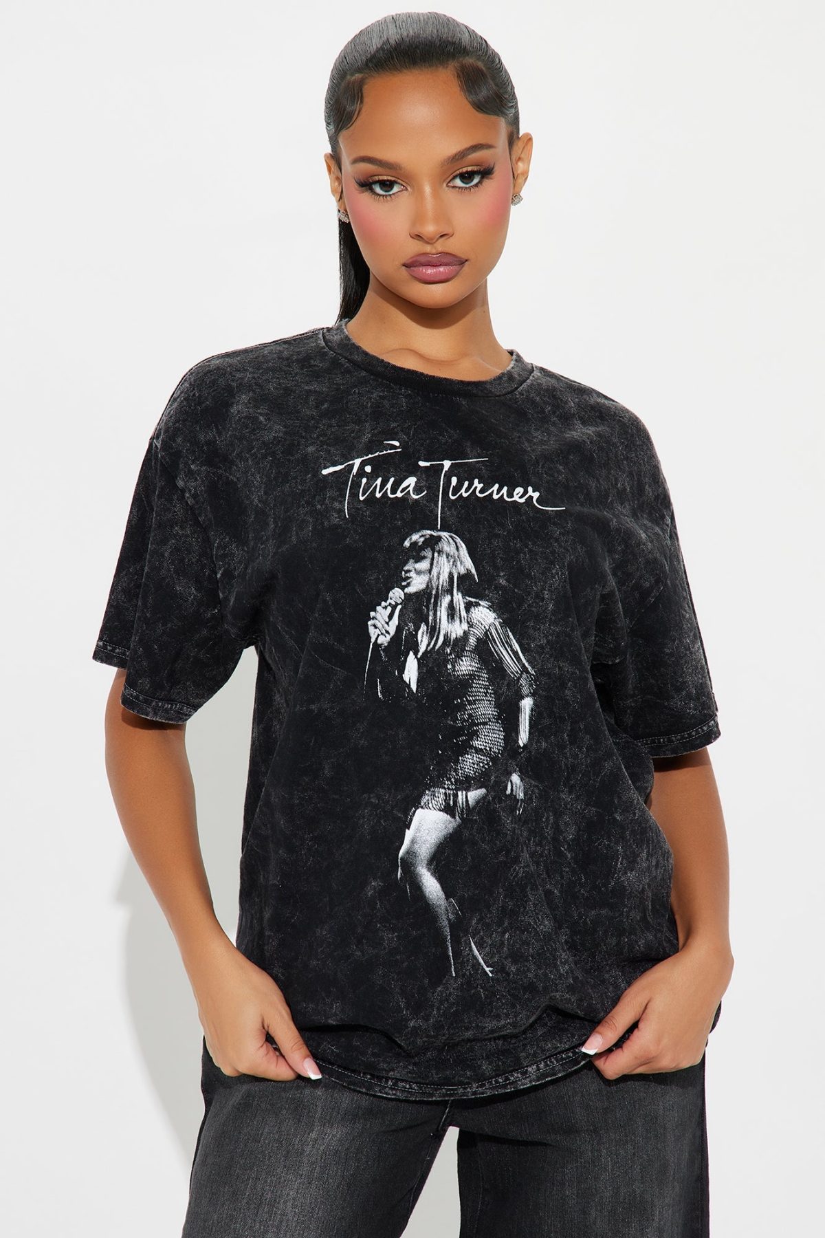 Tina Turner What's Love Washed Tee - Charcoal