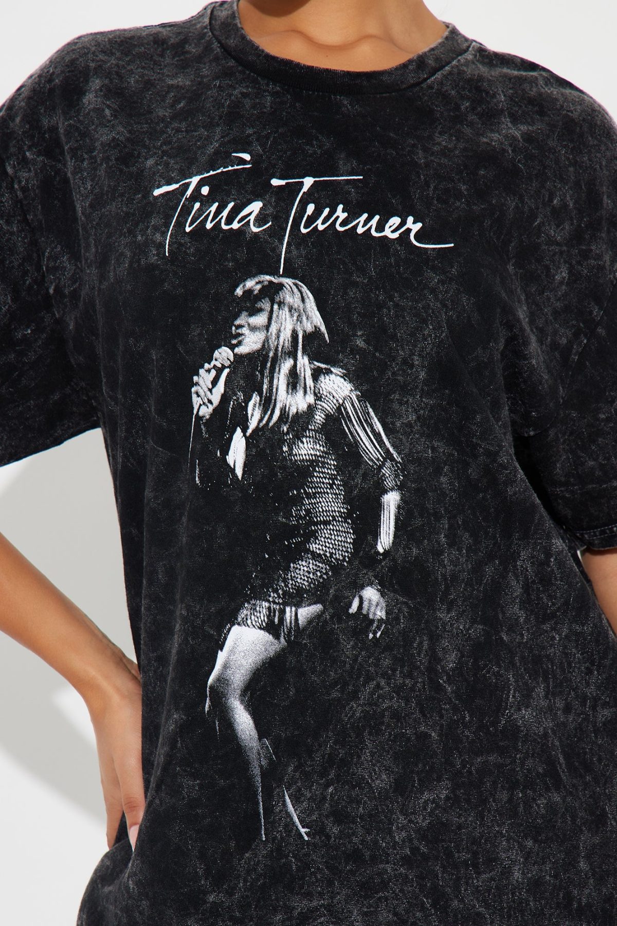 Tina Turner What's Love Washed Tee - Charcoal