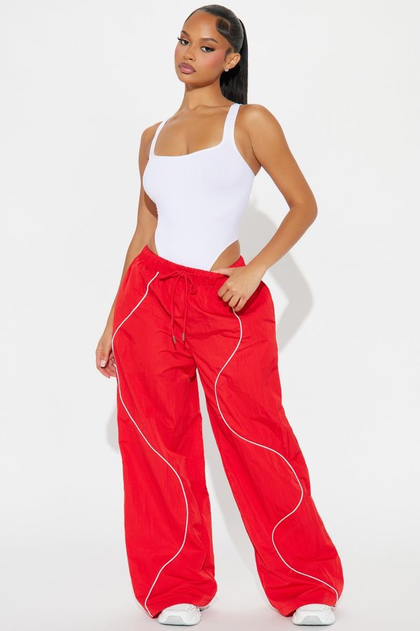 Next To You Windbreaker Track Pant - Red