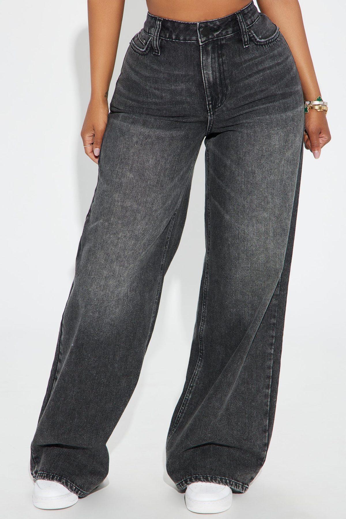 Open To Interpretation Baggy Jeans - Black Wash