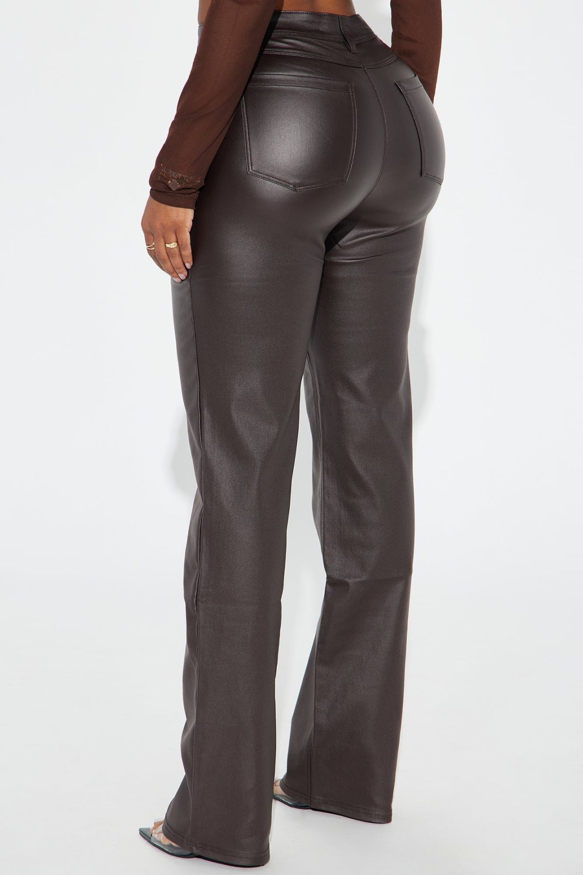 Sammie High Rise Straight Leg Pant - Chocolate