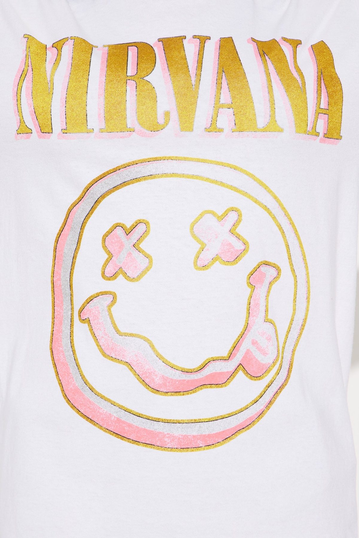 Nirvana Smile Shadow Graphic Tee - Off White