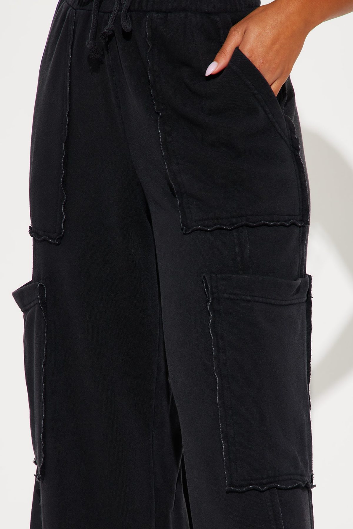 Lounge Around Washed Jumpsuit - Black