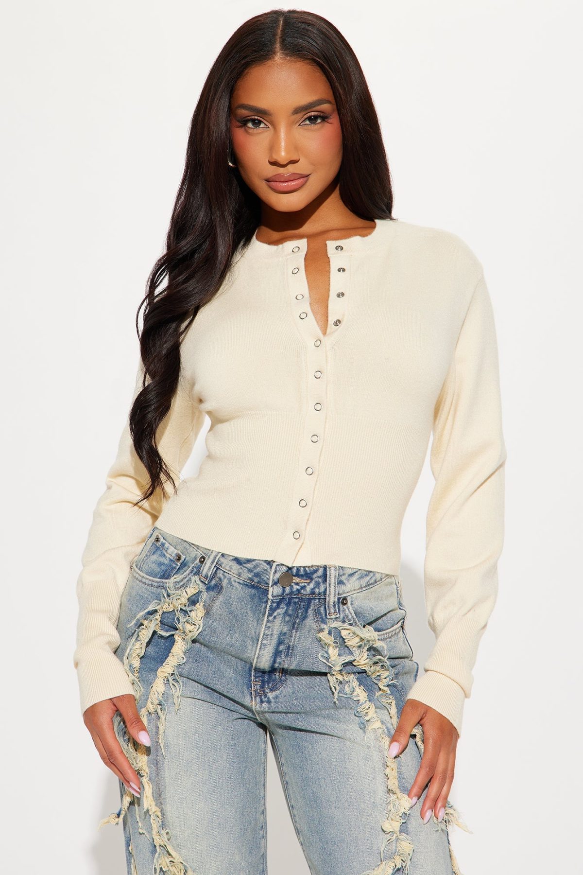 Retail Therapy Cropped Cardigan - Cream