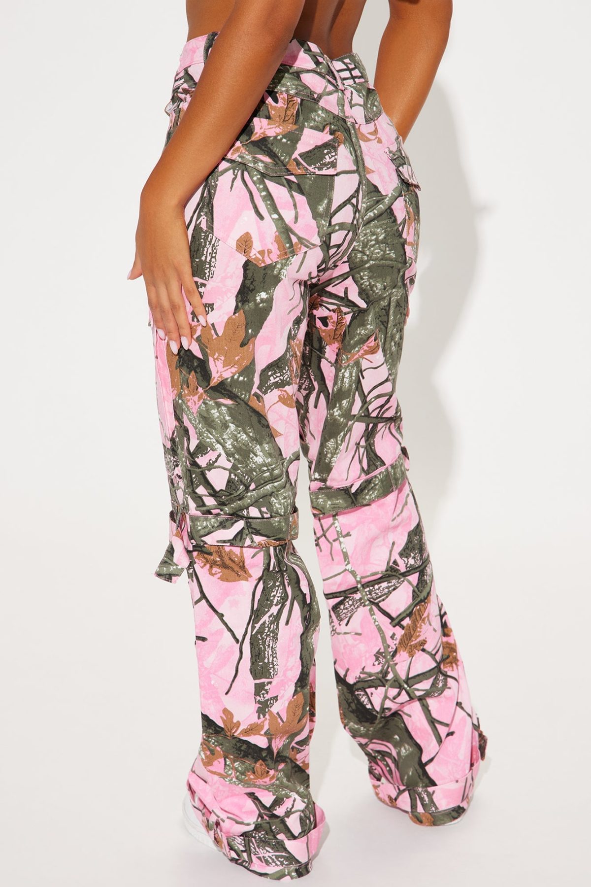 Stop Overthinking Wide Leg Cargo Pant - Pink