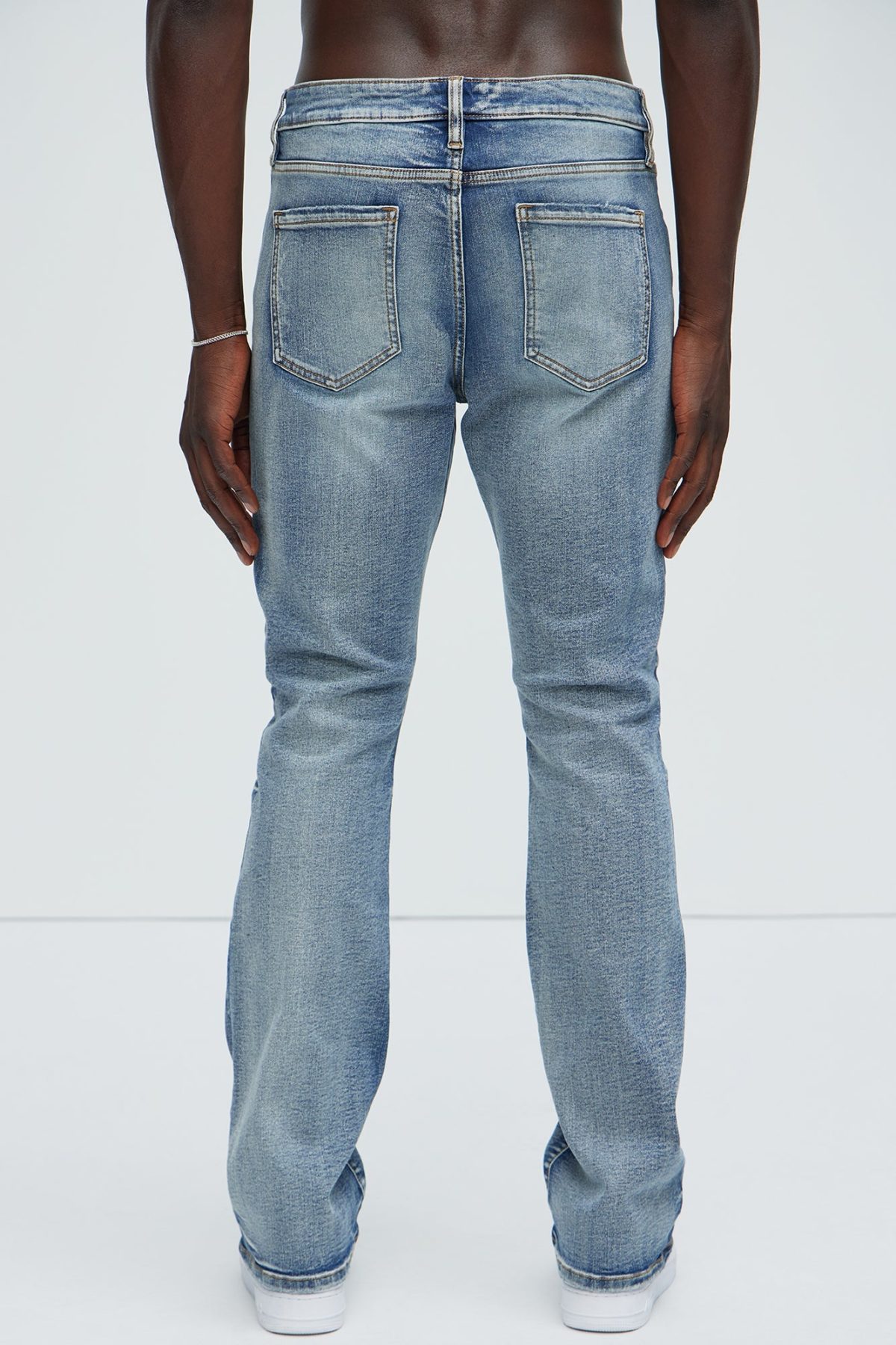 Gabriel Stacked Skinny Flare Jeans - Light Blue Wash