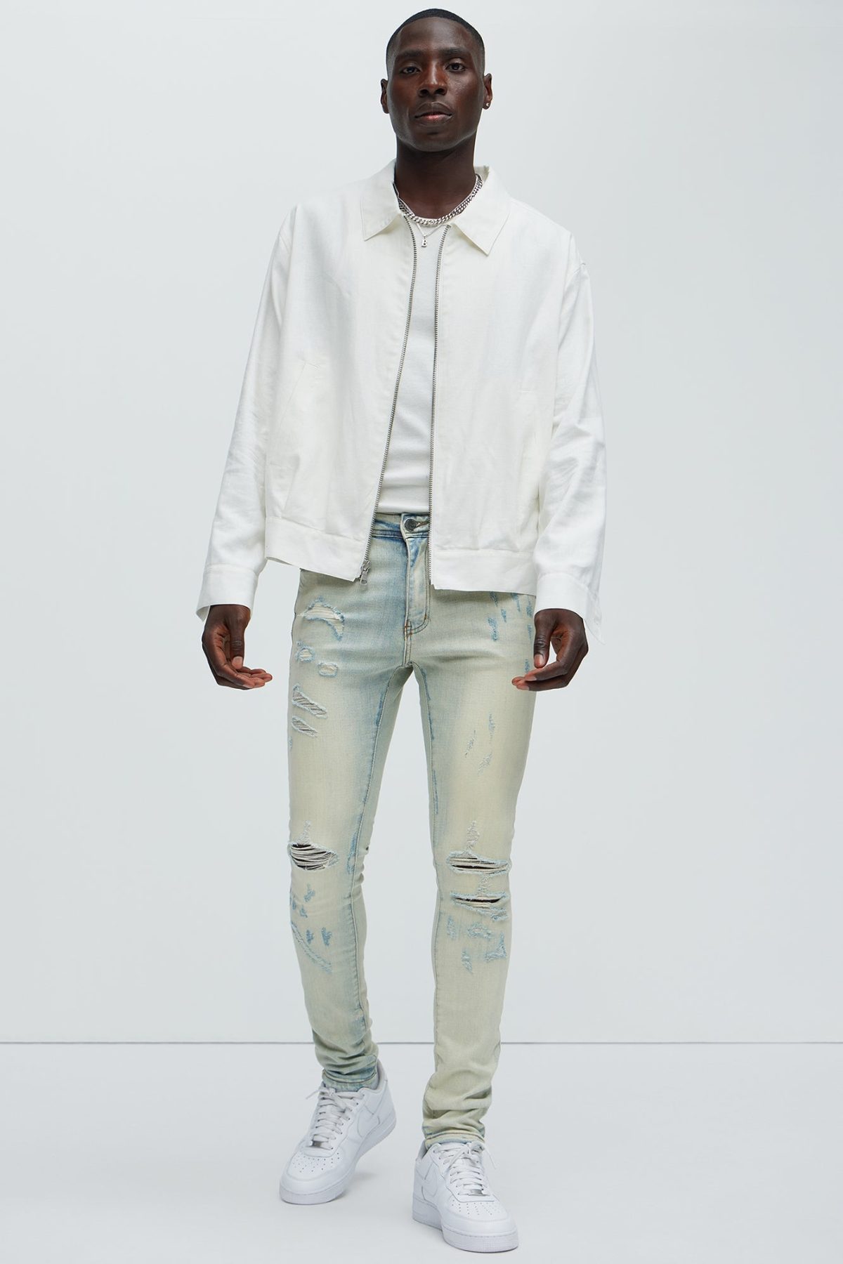 On To The Next Ripped Skinny Jeans - Light Wash