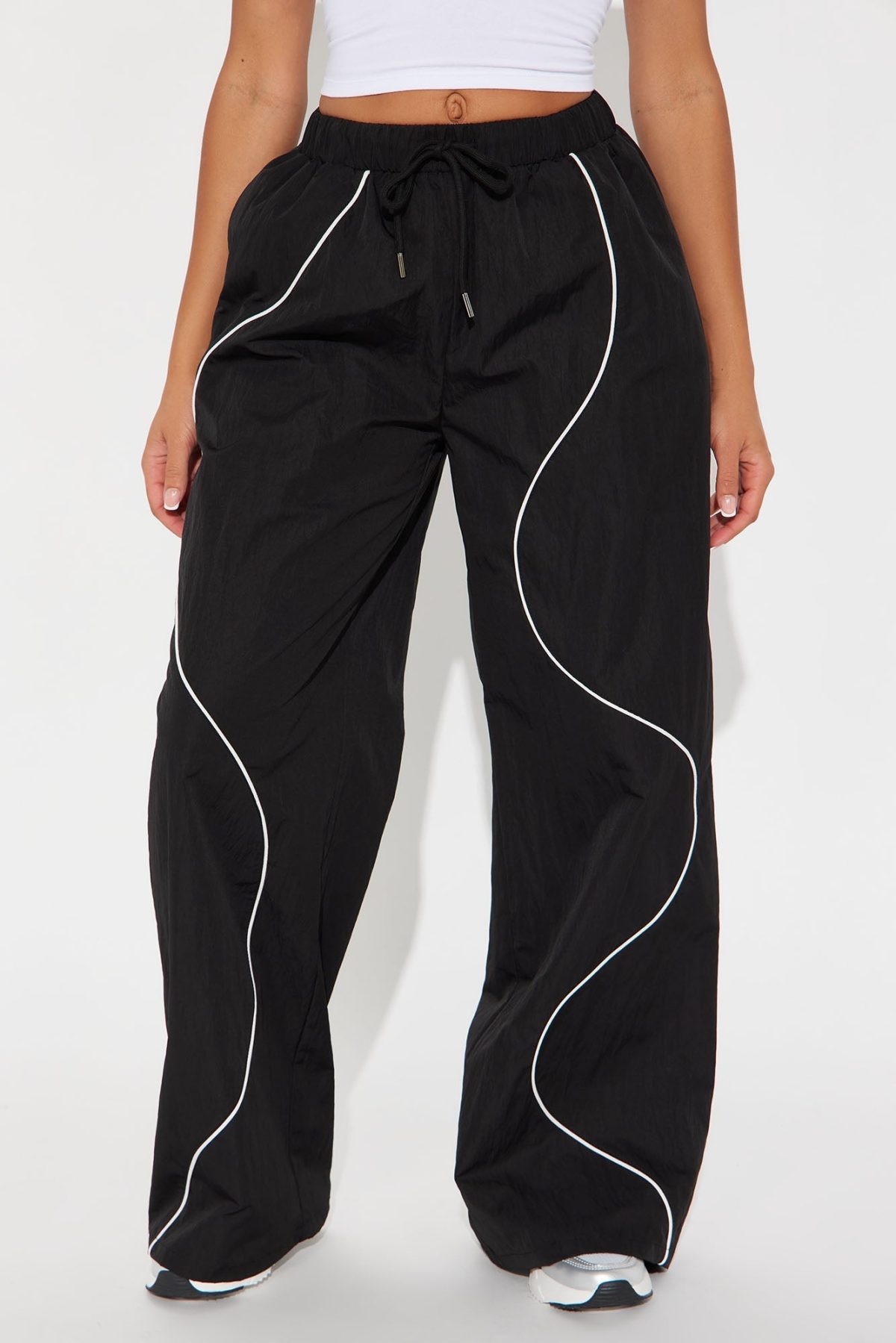 Next To You Windbreaker Track Pant - Black