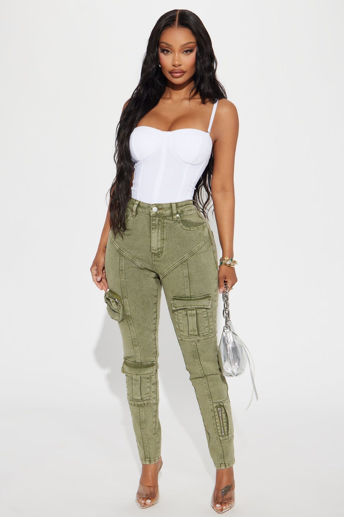 Uncompromised Love Washed Skinny Pant - Olive