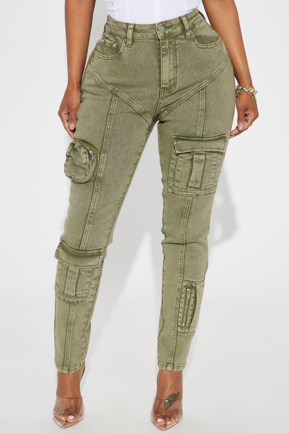 Uncompromised Love Washed Skinny Pant - Olive