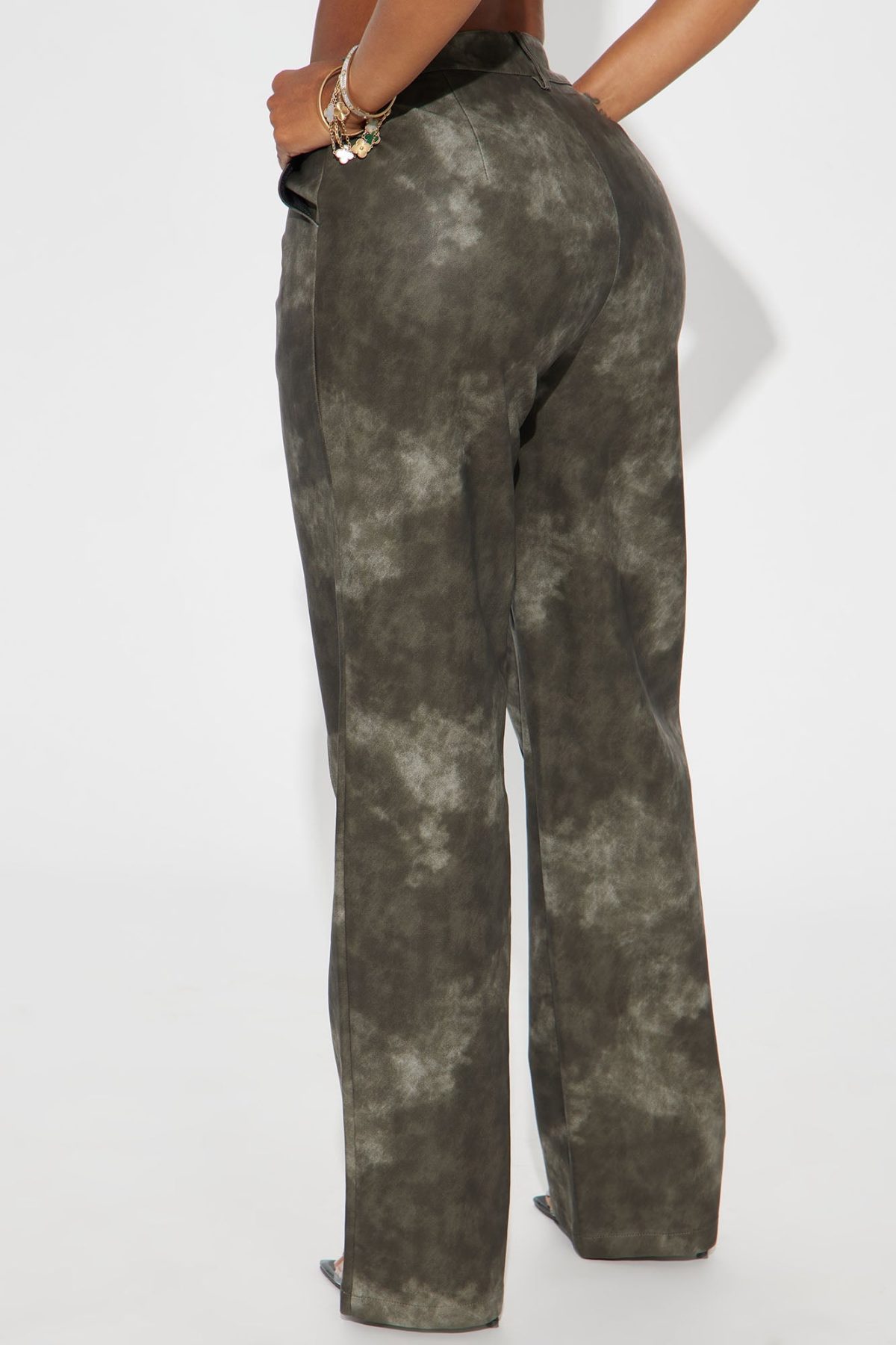 Lilliana Faux Leather Pant - Grey